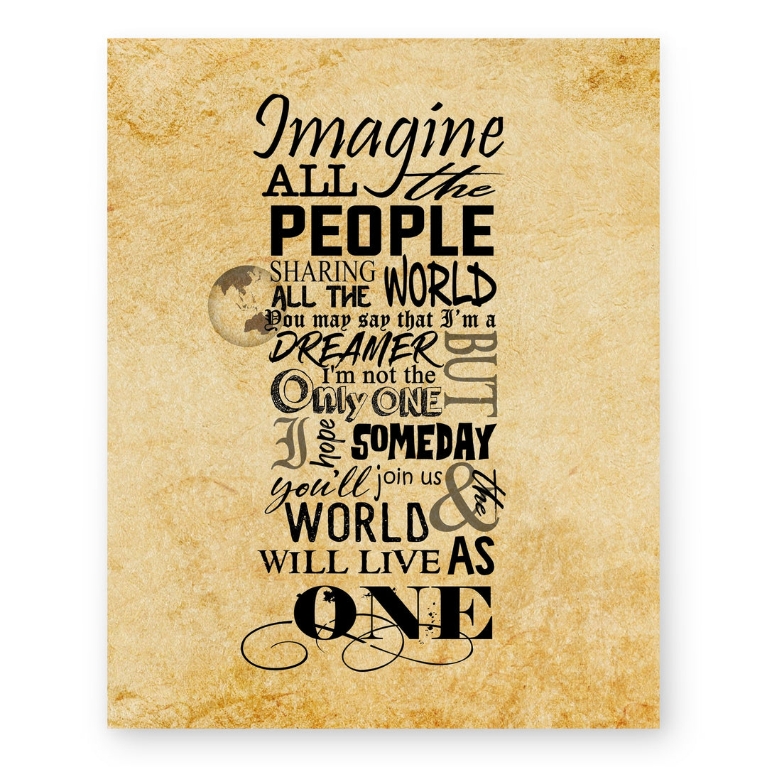 Imagine All the People Music Wall Art