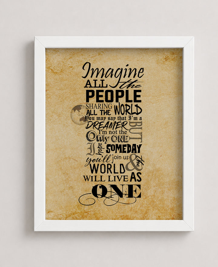 Imagine All the People Music Wall Art