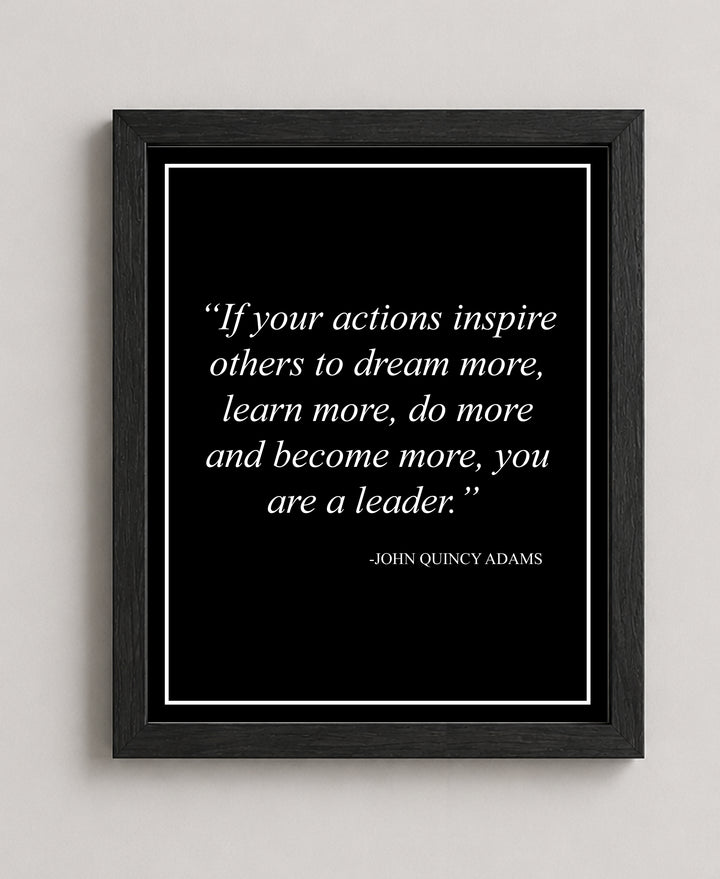 John Quincy Adams Leadership Inspirational Wall Art