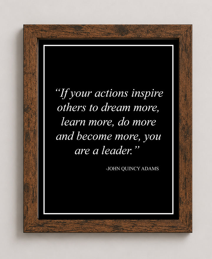 John Quincy Adams Leadership Inspirational Wall Art