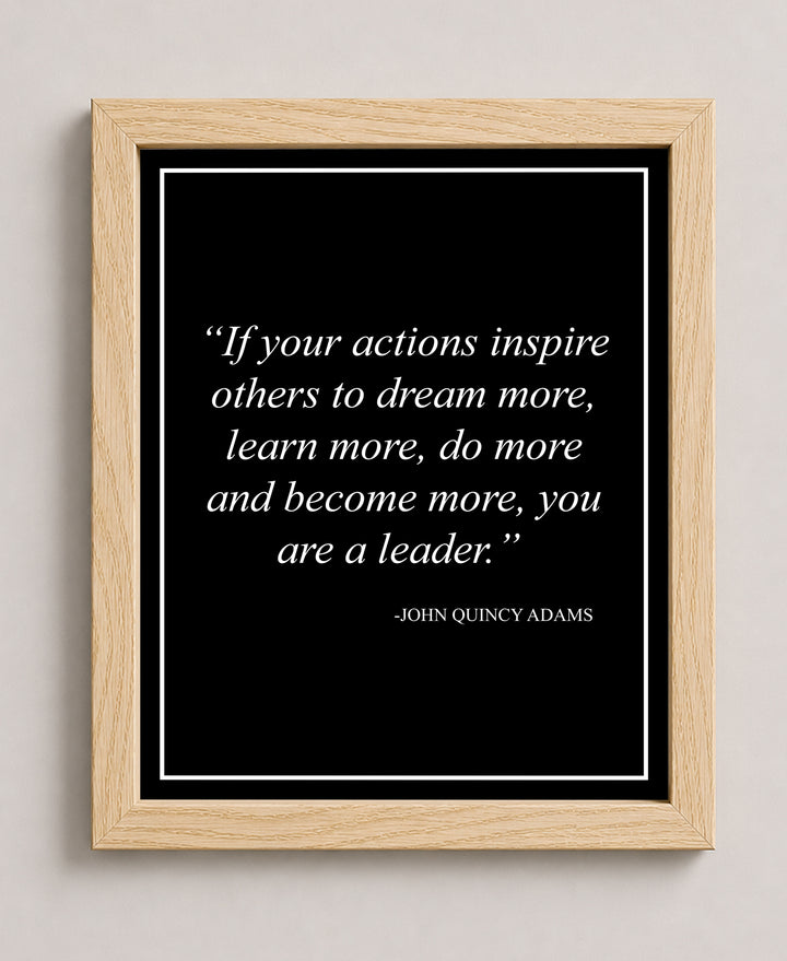 John Quincy Adams Leadership Inspirational Wall Art