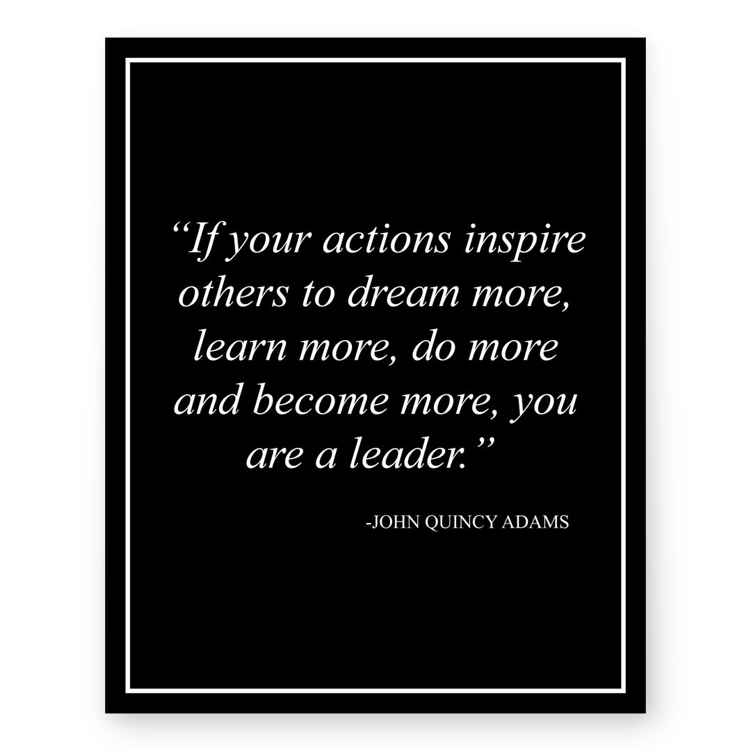 John Quincy Adams Leadership Inspirational Wall Art