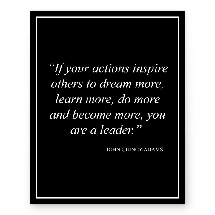 John Quincy Adams Leadership Inspirational Wall Art