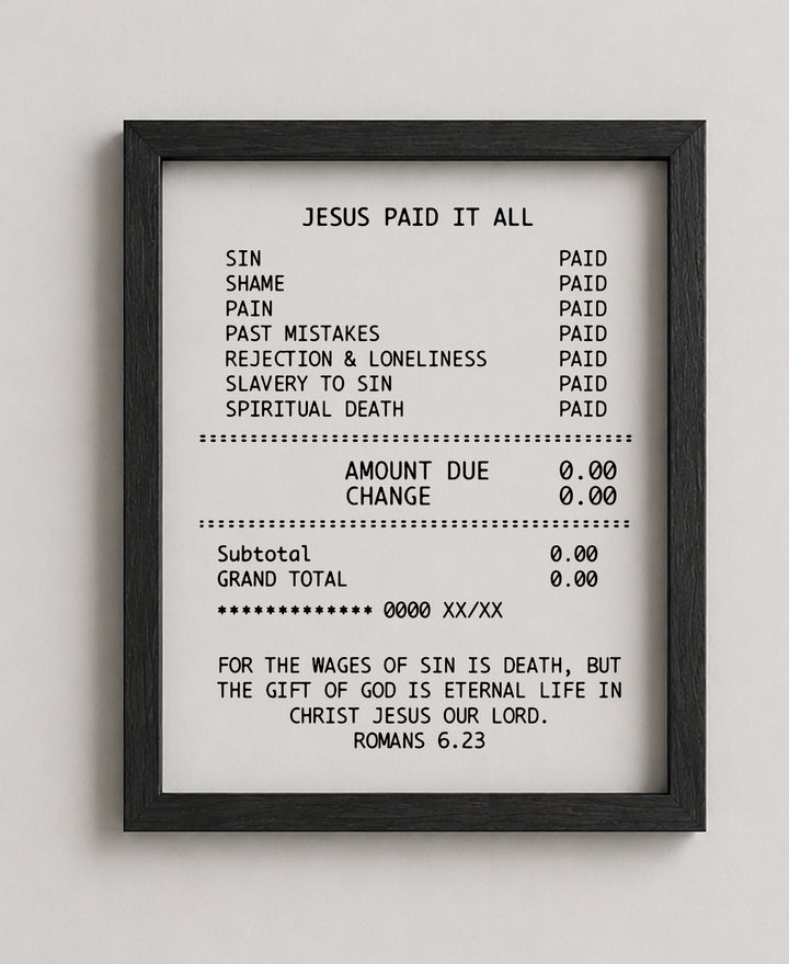 Jesus Paid it All Christian Wall Art