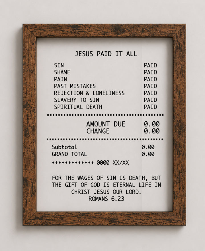 Jesus Paid it All Christian Wall Art