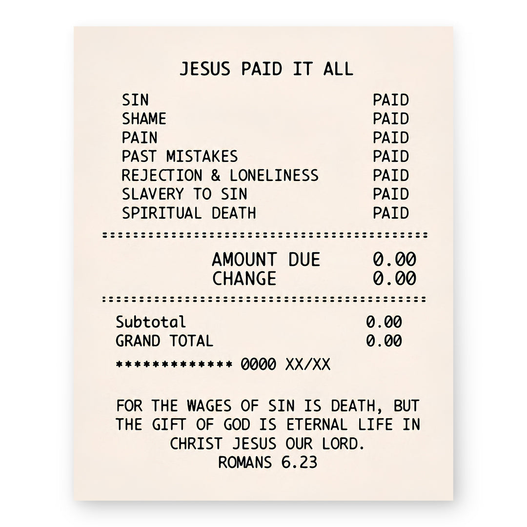 Jesus Paid it All Christian Wall Art