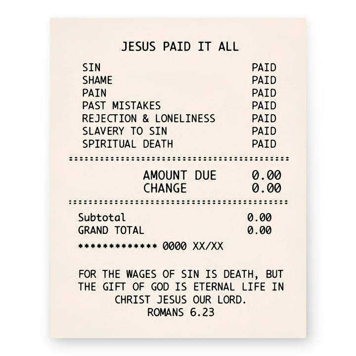 Jesus Paid it All Christian Wall Art