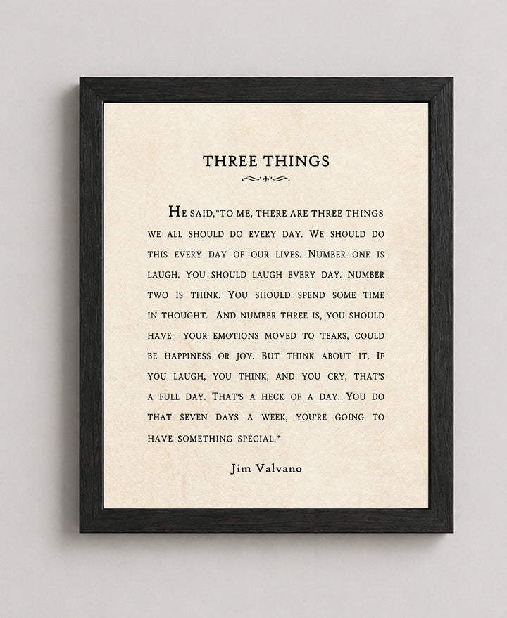 Three Things Every Day Inspirational Wall Art