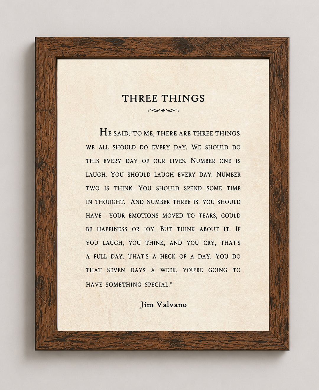 Three Things Every Day Inspirational Wall Art