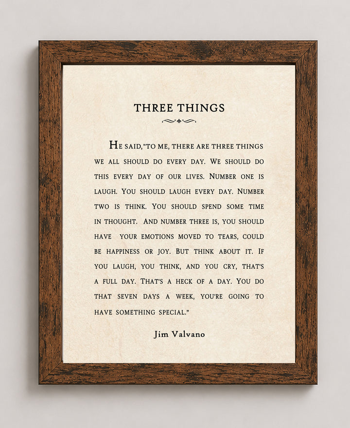Three Things Every Day Inspirational Wall Art
