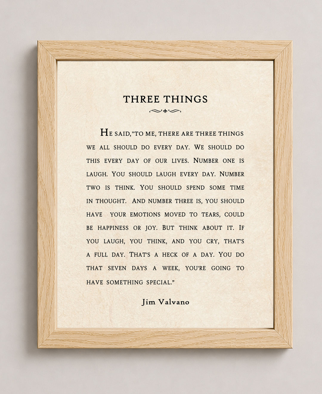 Three Things Every Day Inspirational Wall Art