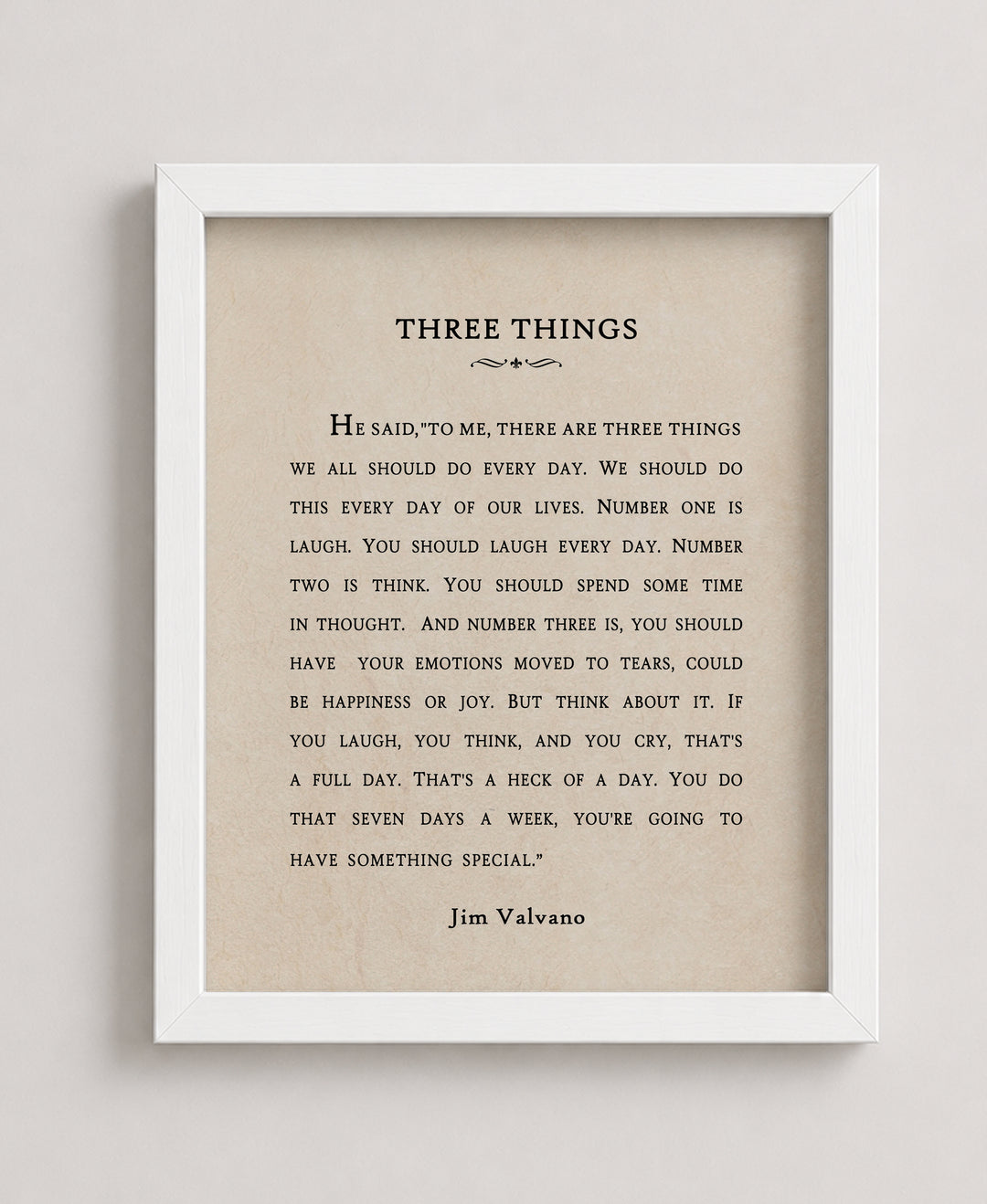 Three Things Every Day Inspirational Wall Art