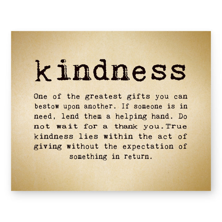 Kindness Greatest Gift Inspirational Wall Art