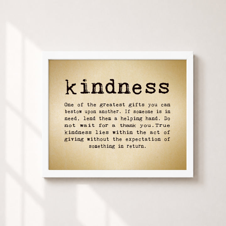 Kindness Greatest Gift Inspirational Wall Art