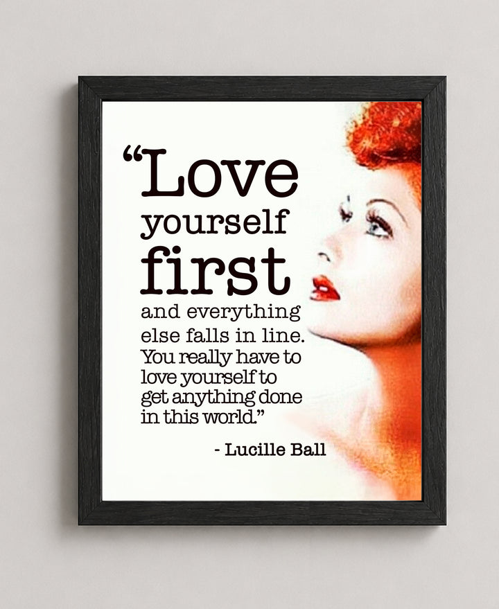 Love Yourself First Family Inspirational Wall Art
