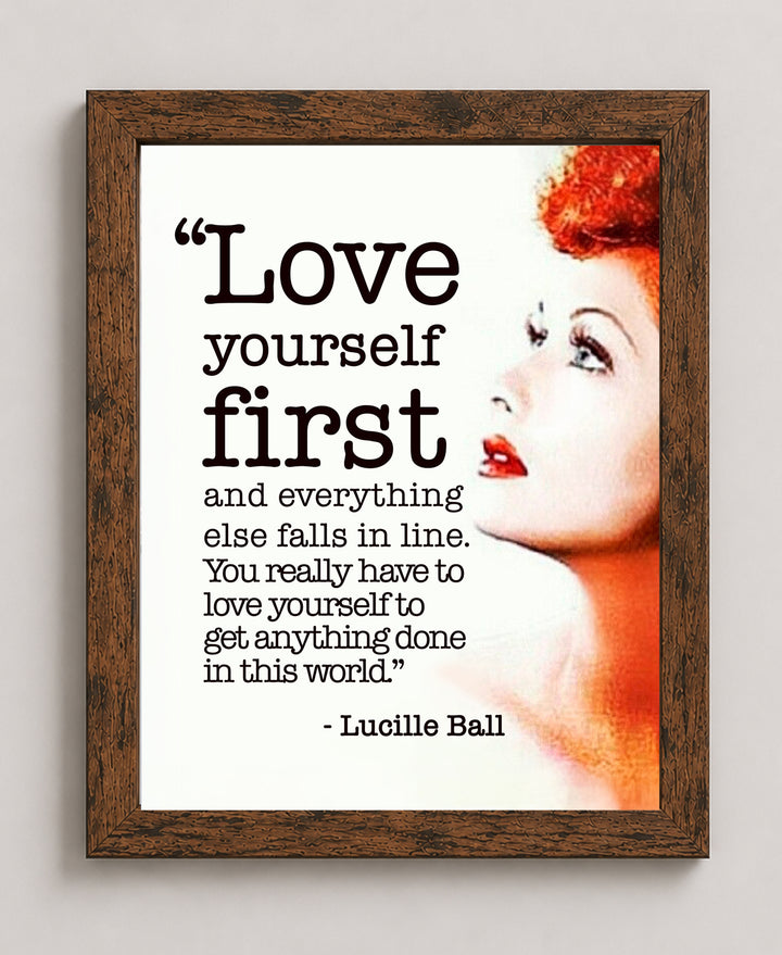 Love Yourself First Family Inspirational Wall Art