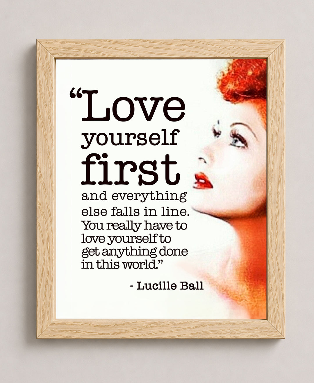 Love Yourself First Family Inspirational Wall Art