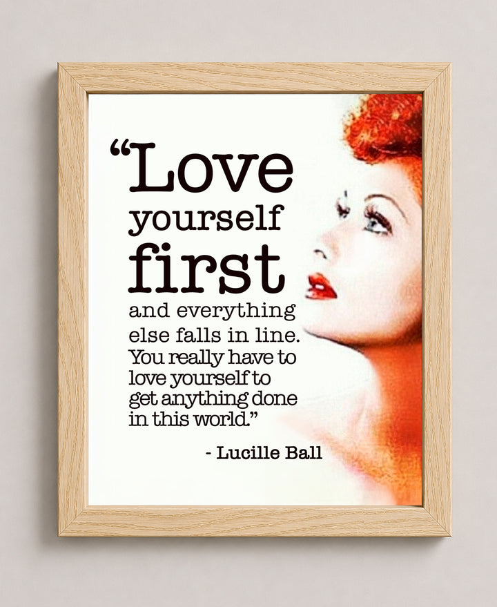 Love Yourself First Family Inspirational Wall Art
