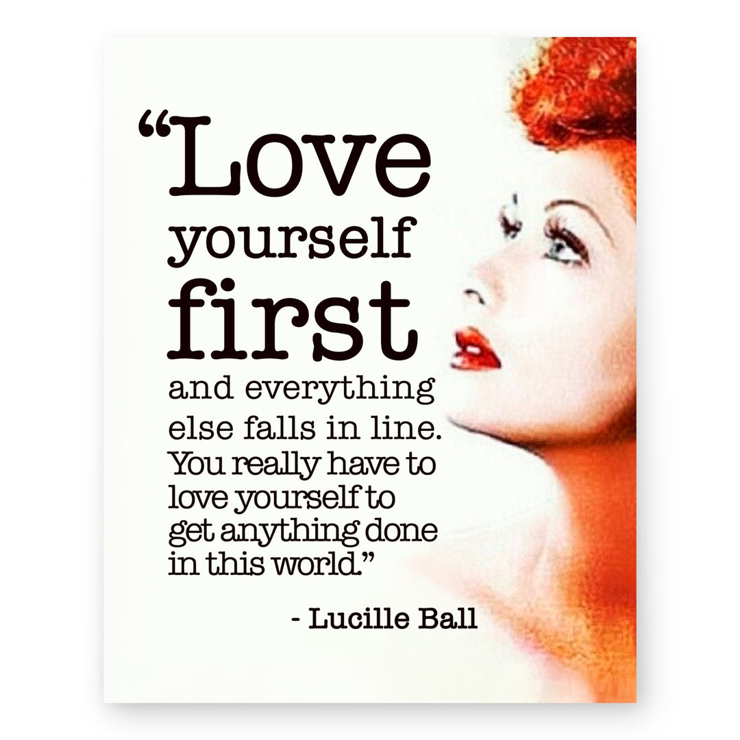 Love Yourself First Family Inspirational Wall Art