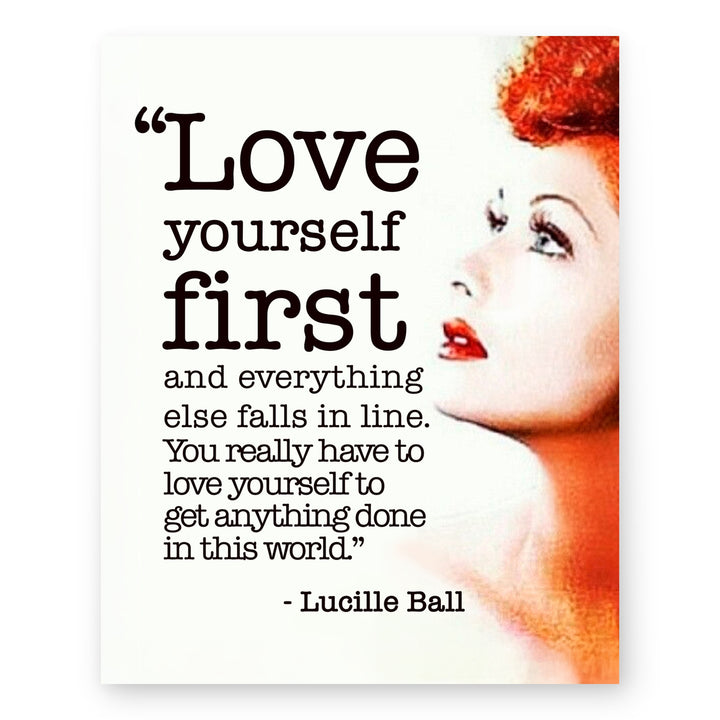 Love Yourself First Family Inspirational Wall Art