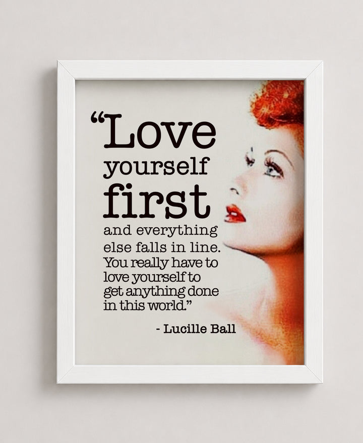 Love Yourself First Family Inspirational Wall Art