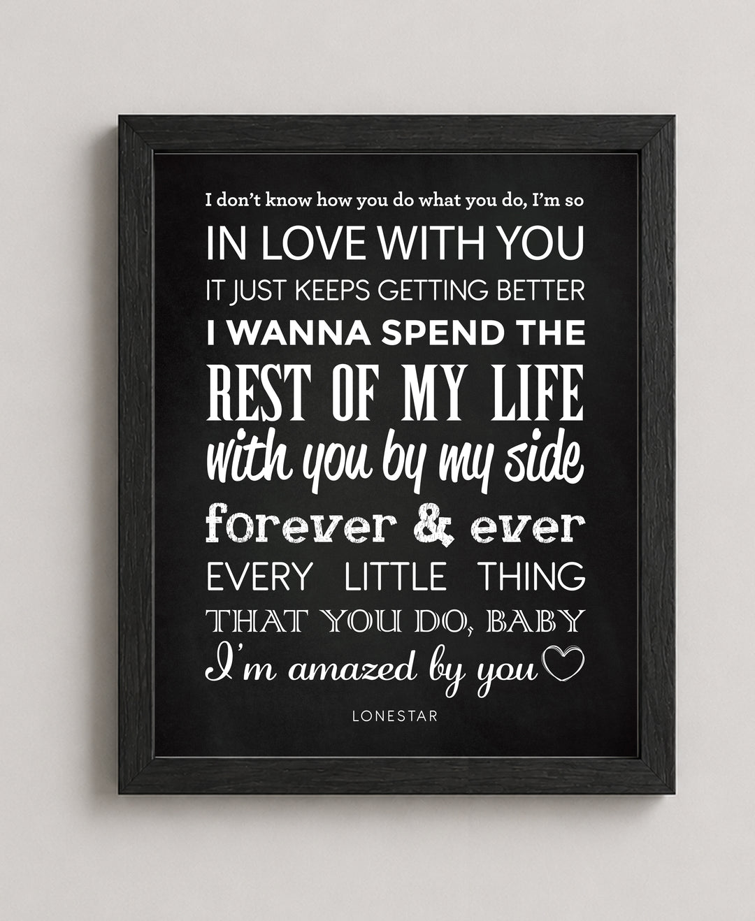 Lonestar Amazed Song Lyric Rustic Country Music Wall Wall Art