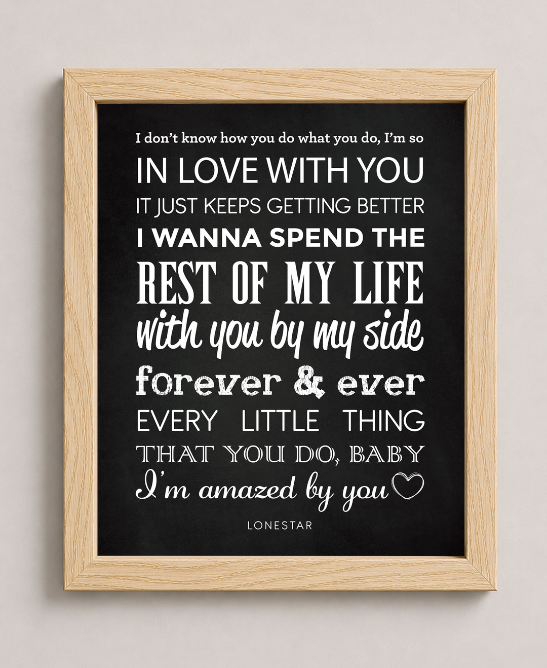 Lonestar Amazed Song Lyric Rustic Country Music Wall Wall Art