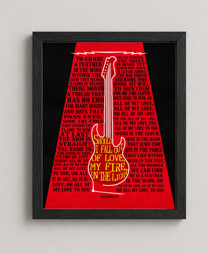 All My Love Led Zeppelin Song Lyrics Music Wall Art