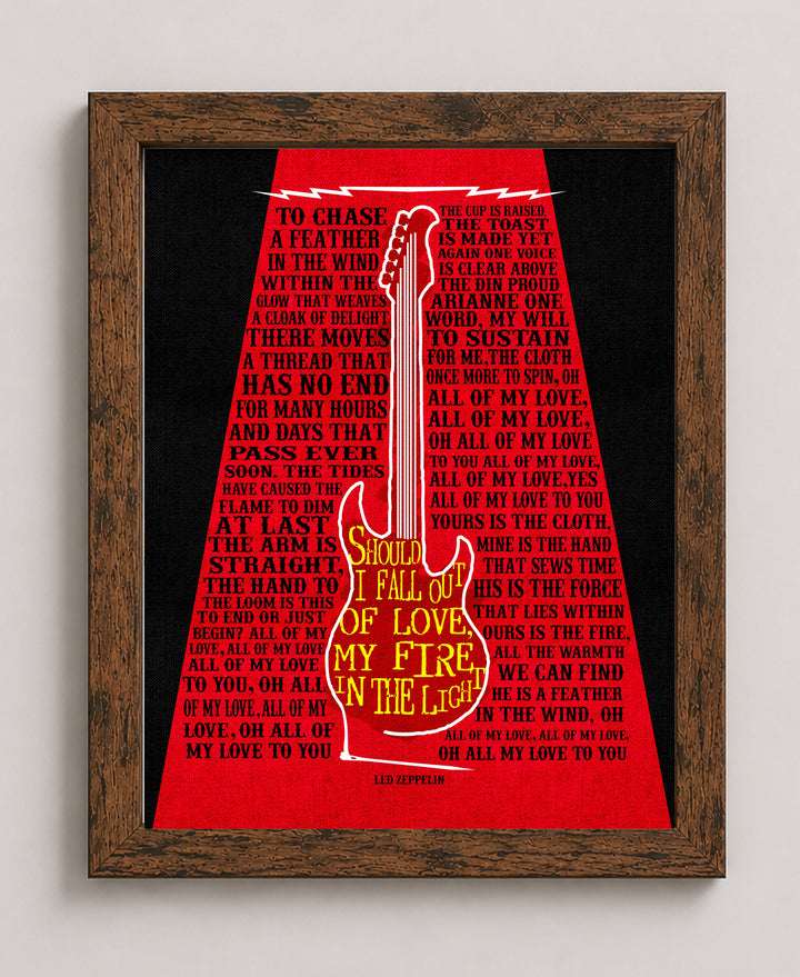 All My Love Led Zeppelin Song Lyrics Music Wall Art
