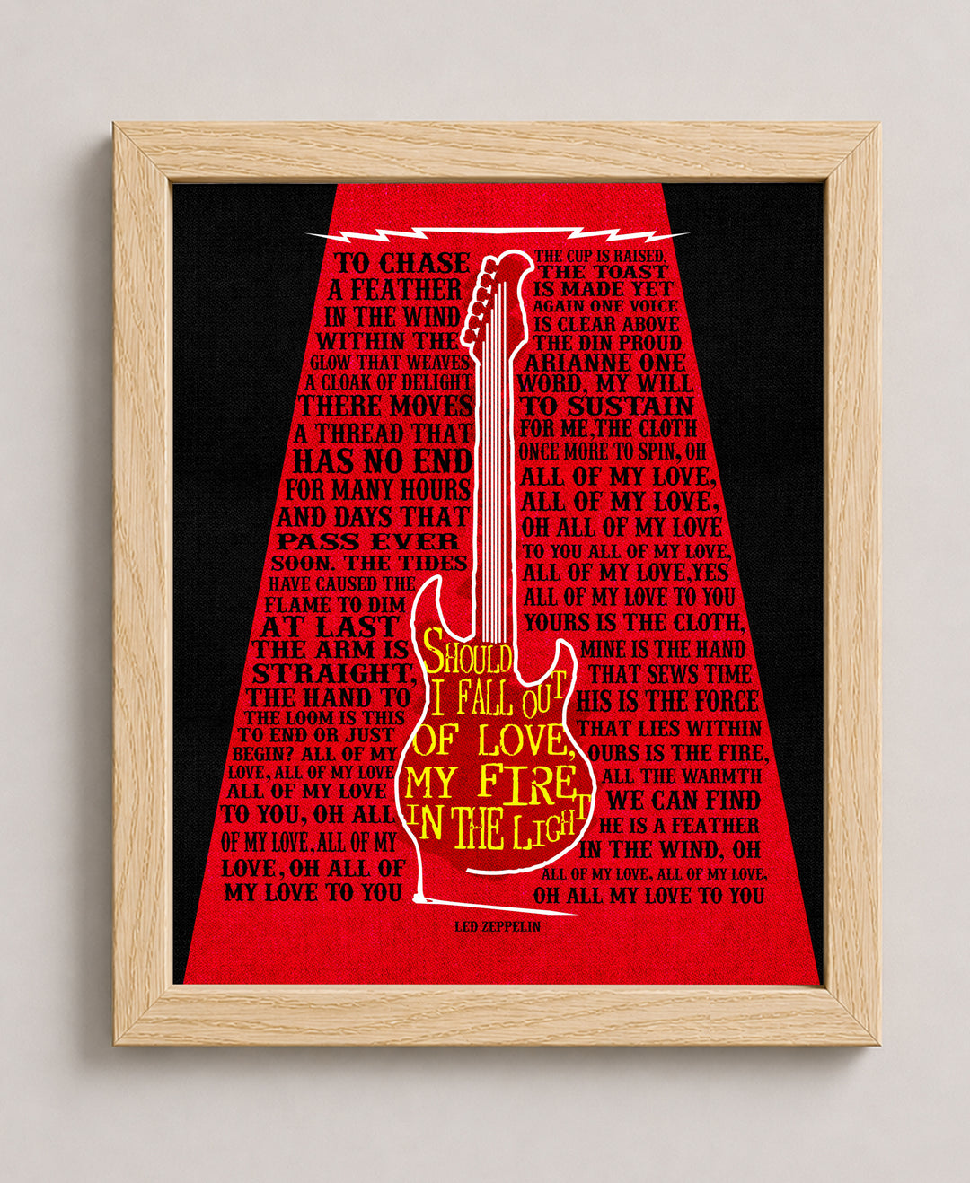 All My Love Led Zeppelin Song Lyrics Music Wall Art