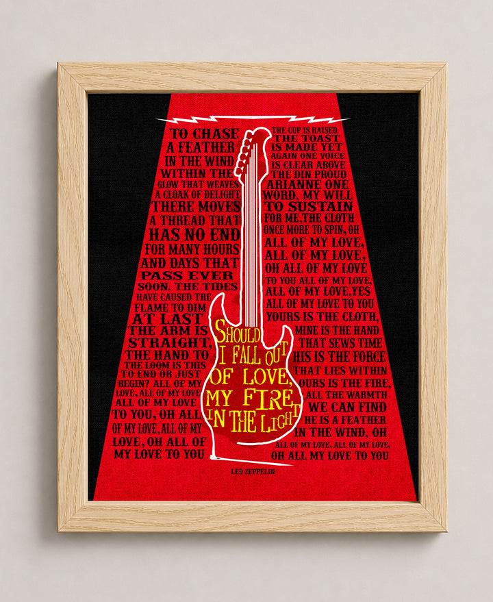 All My Love Led Zeppelin Song Lyrics Music Wall Art