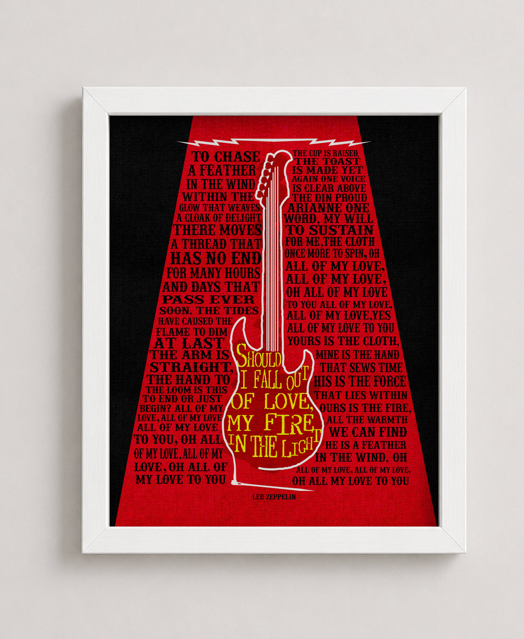 All My Love Led Zeppelin Song Lyrics Music Wall Art