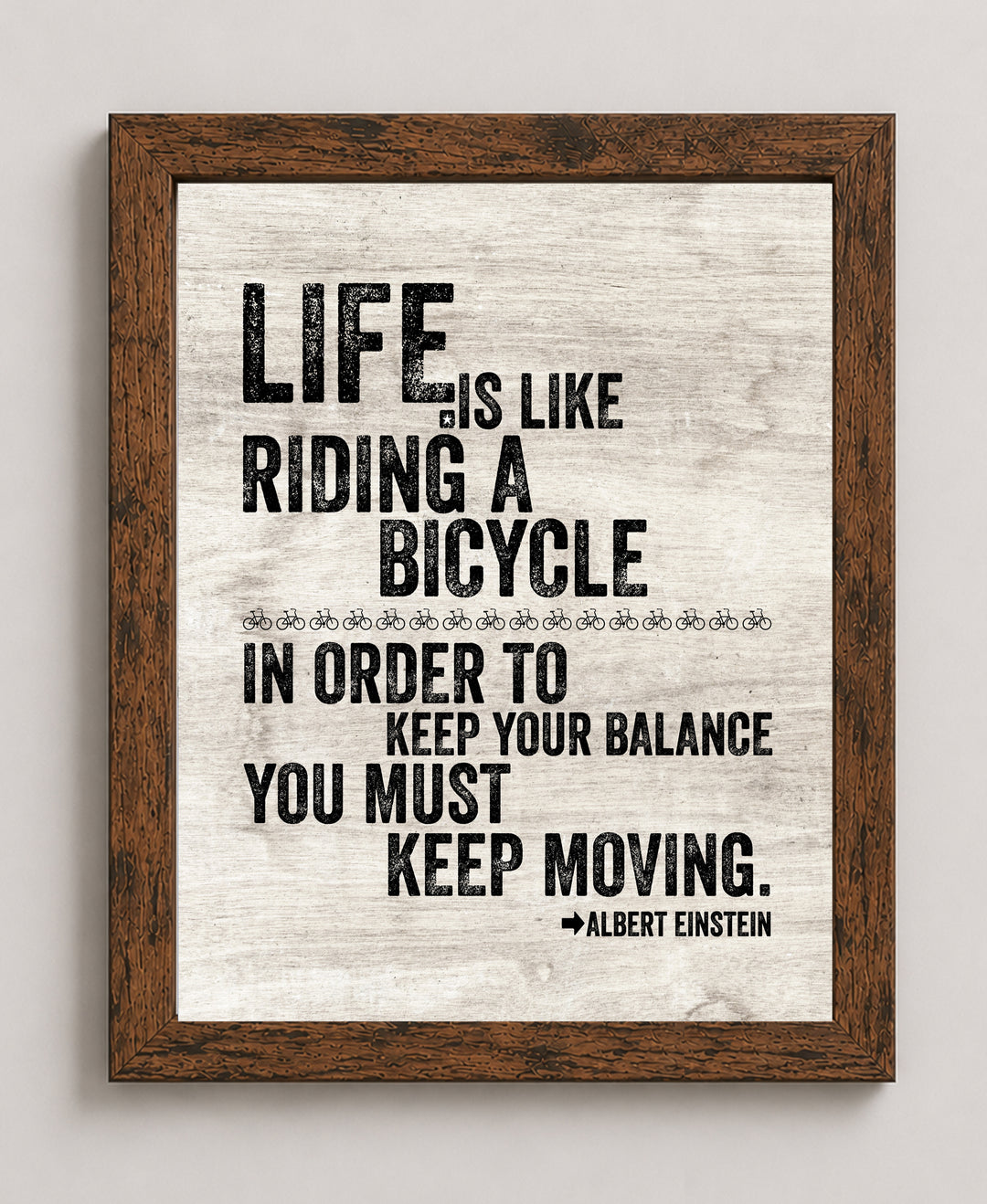 Albert Einstein Life Is Like Inspirational Wall Art