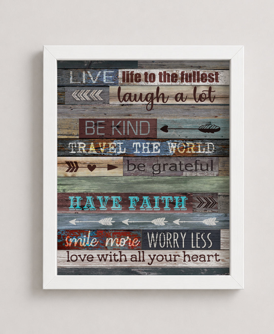 Live Life to the Fullest Inspirational Wall Art