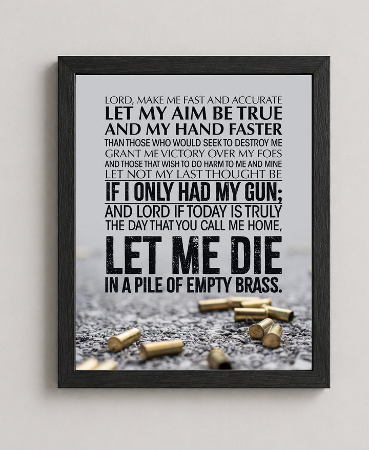 Gun Prayer Tactical Christian Wall Art