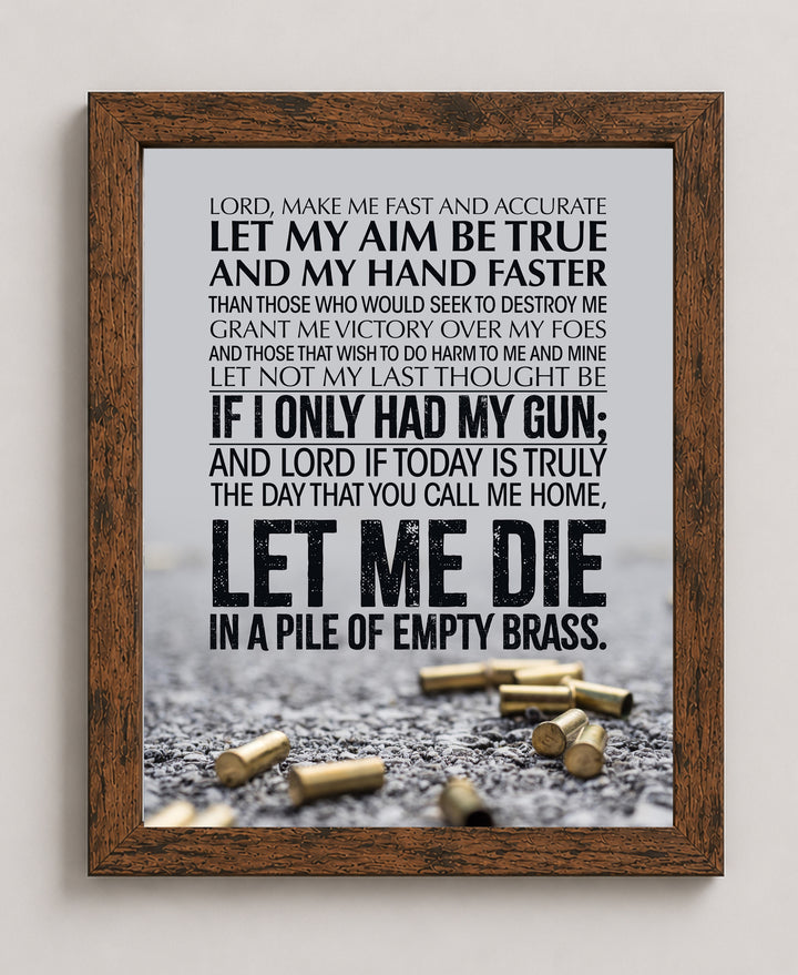Gun Prayer Tactical Christian Wall Art