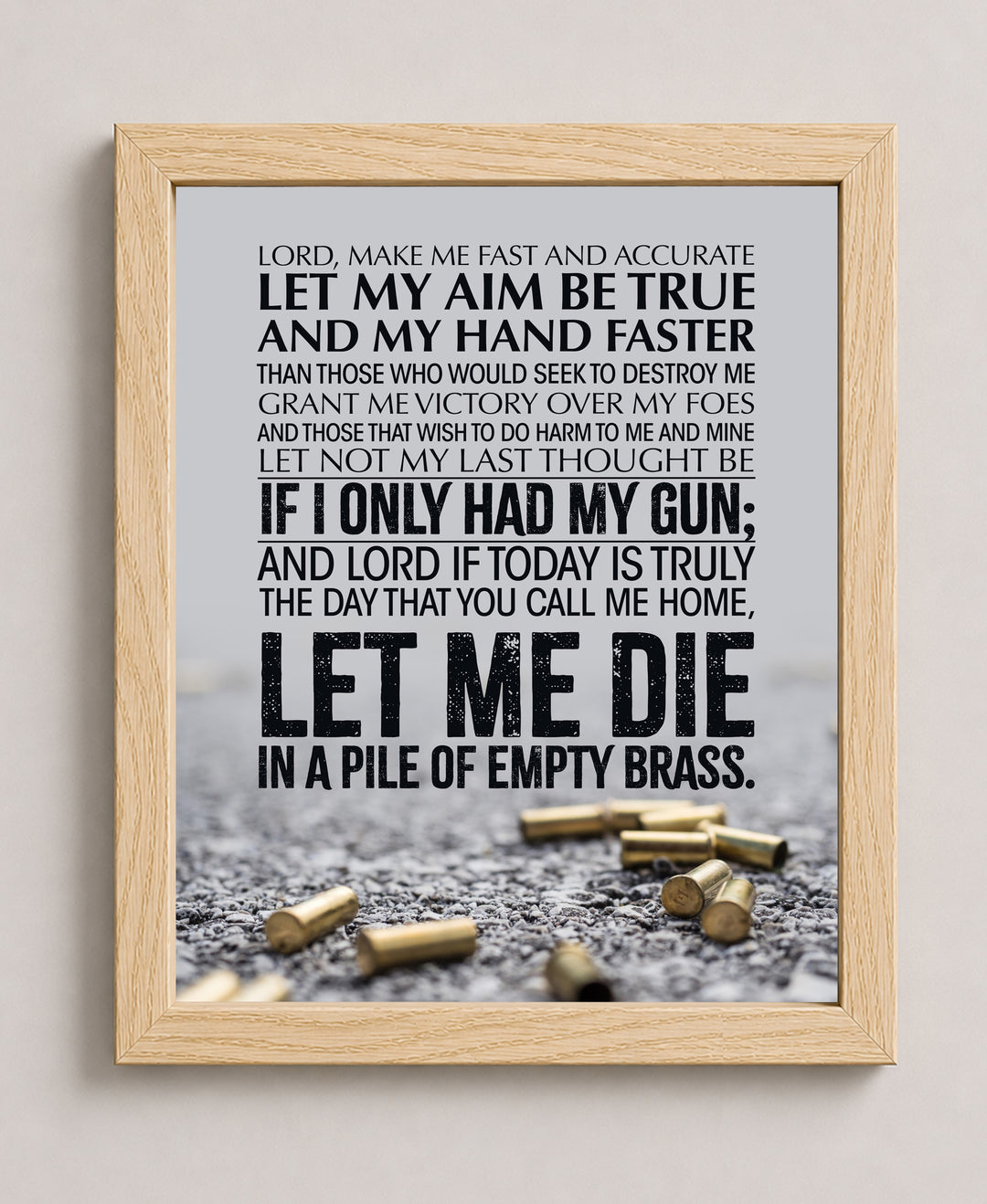 Gun Prayer Tactical Christian Wall Art