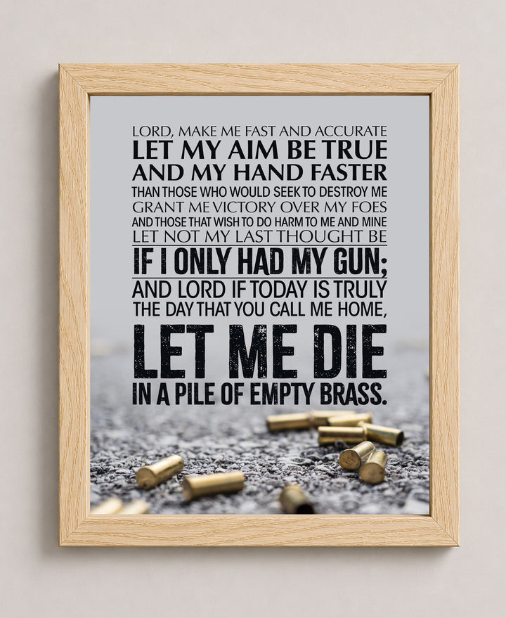 Gun Prayer Tactical Christian Wall Art