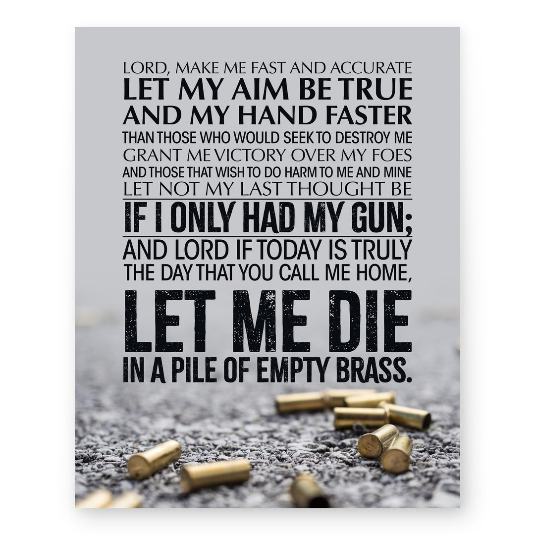 Gun Prayer Tactical Christian Wall Art