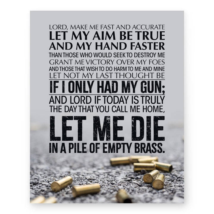 Gun Prayer Tactical Christian Wall Art