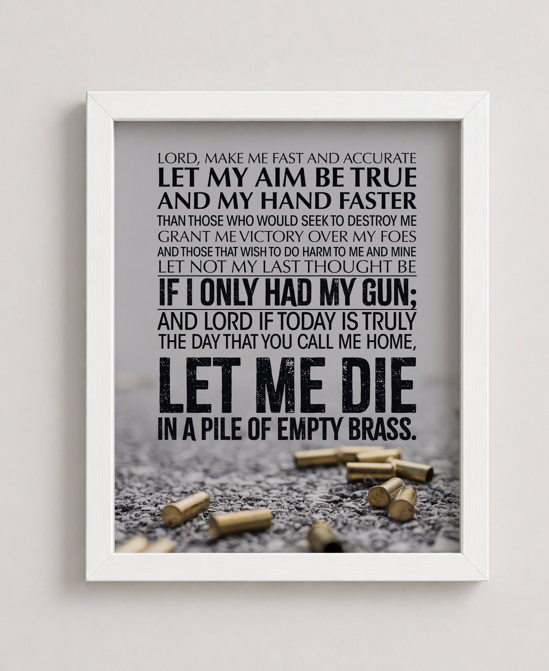 Gun Prayer Tactical Christian Wall Art