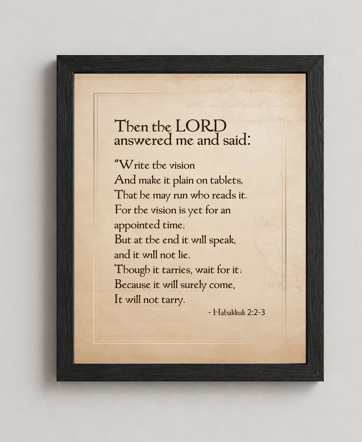 Write the Vision Inspirational Wall Art