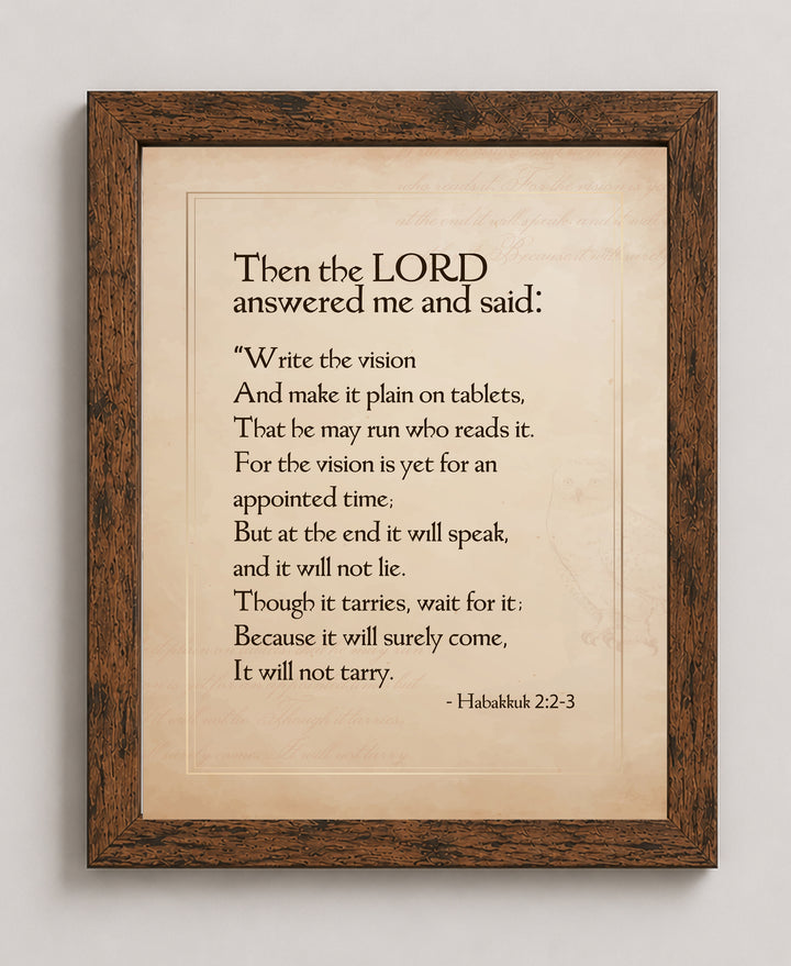 Write the Vision Inspirational Wall Art