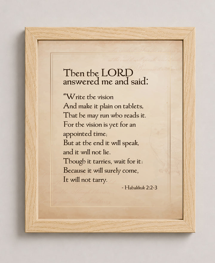 Write the Vision Inspirational Wall Art