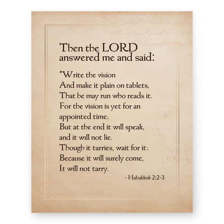 Write the Vision Inspirational Wall Art