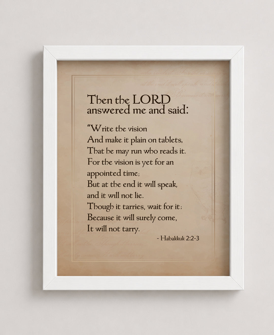 Write the Vision Inspirational Wall Art