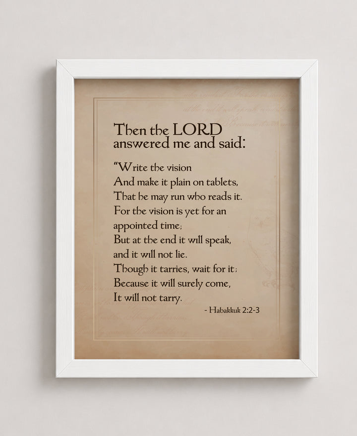 Write the Vision Inspirational Wall Art