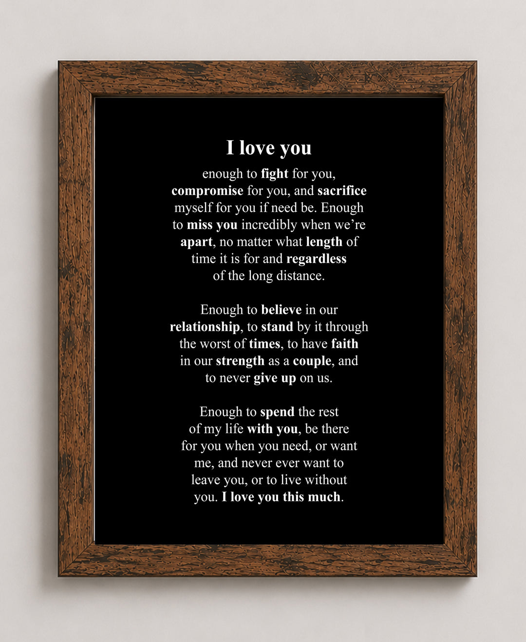 I Love You Poem Family Inspirational Wall Art