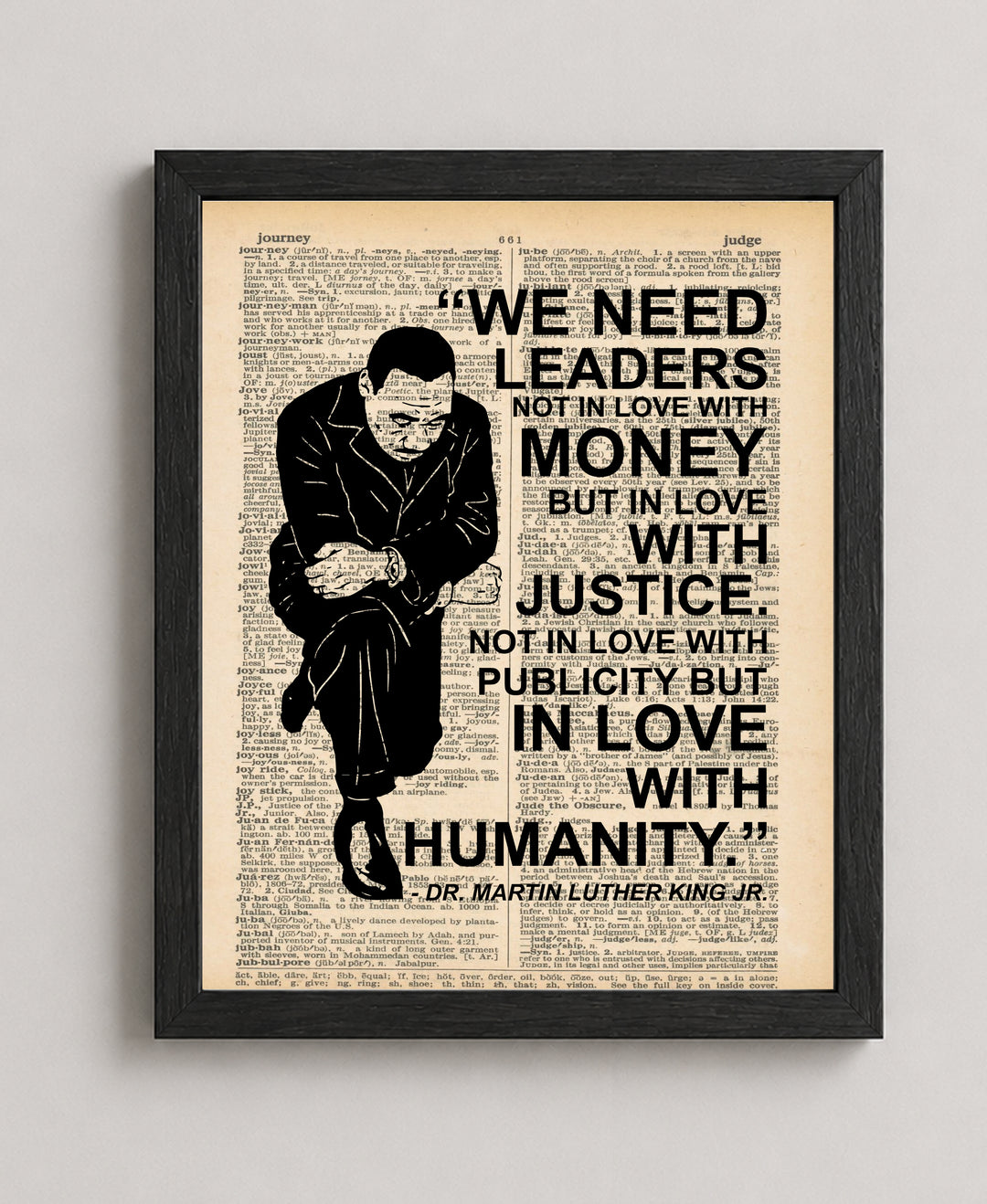 We Need Leaders In Love With Justice Family Inspirational Wall Art