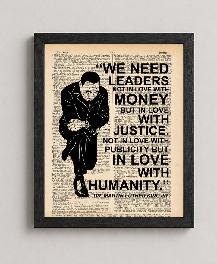 We Need Leaders In Love With Justice Family Inspirational Wall Art